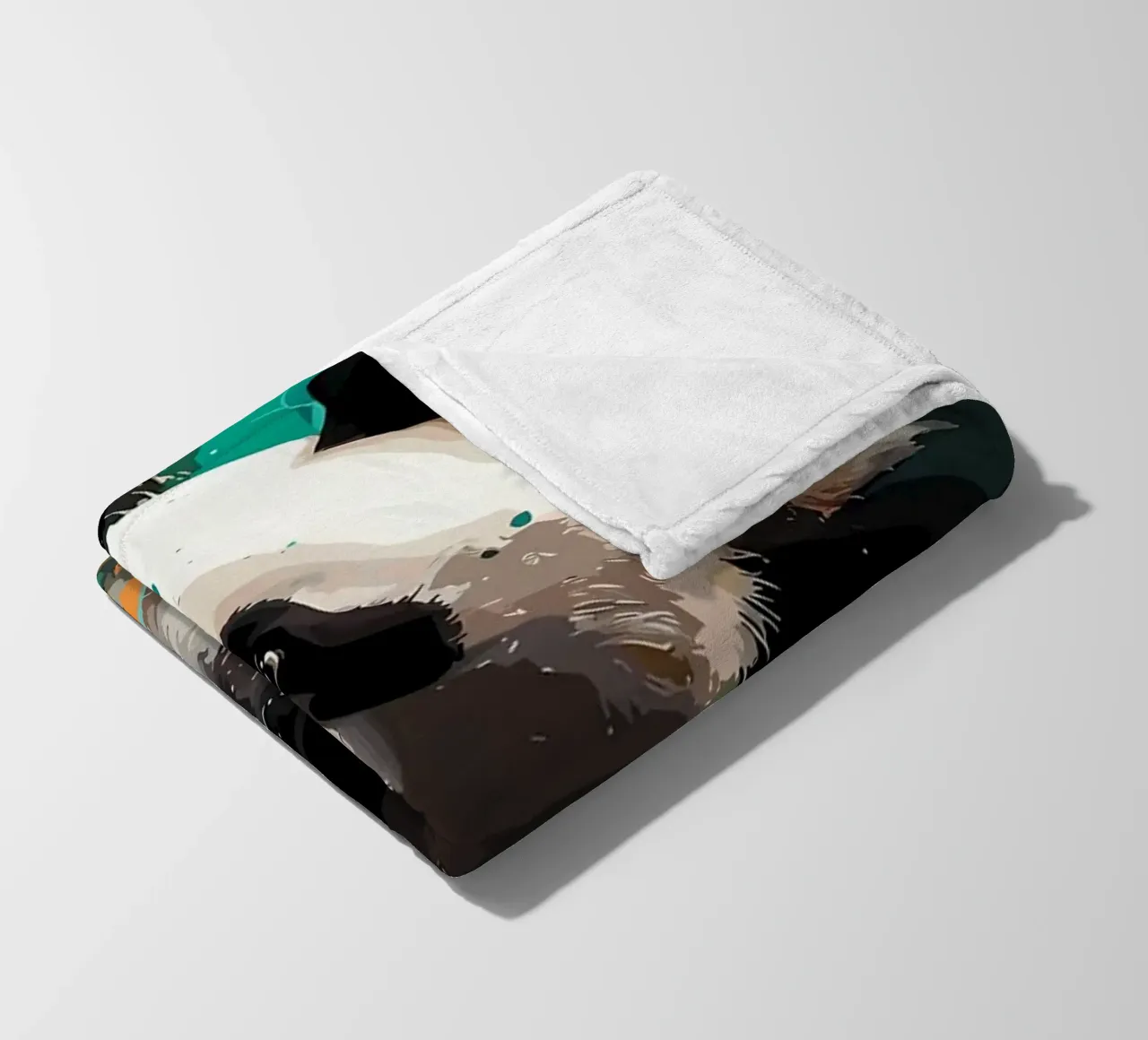 Panda Splash Fleecedecke von James M Coyle