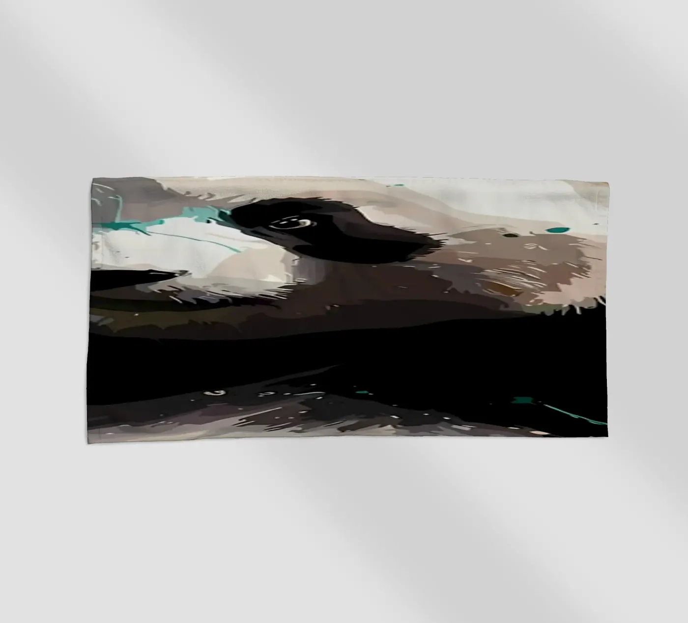 Panda Splash Strandtuch von James M Coyle