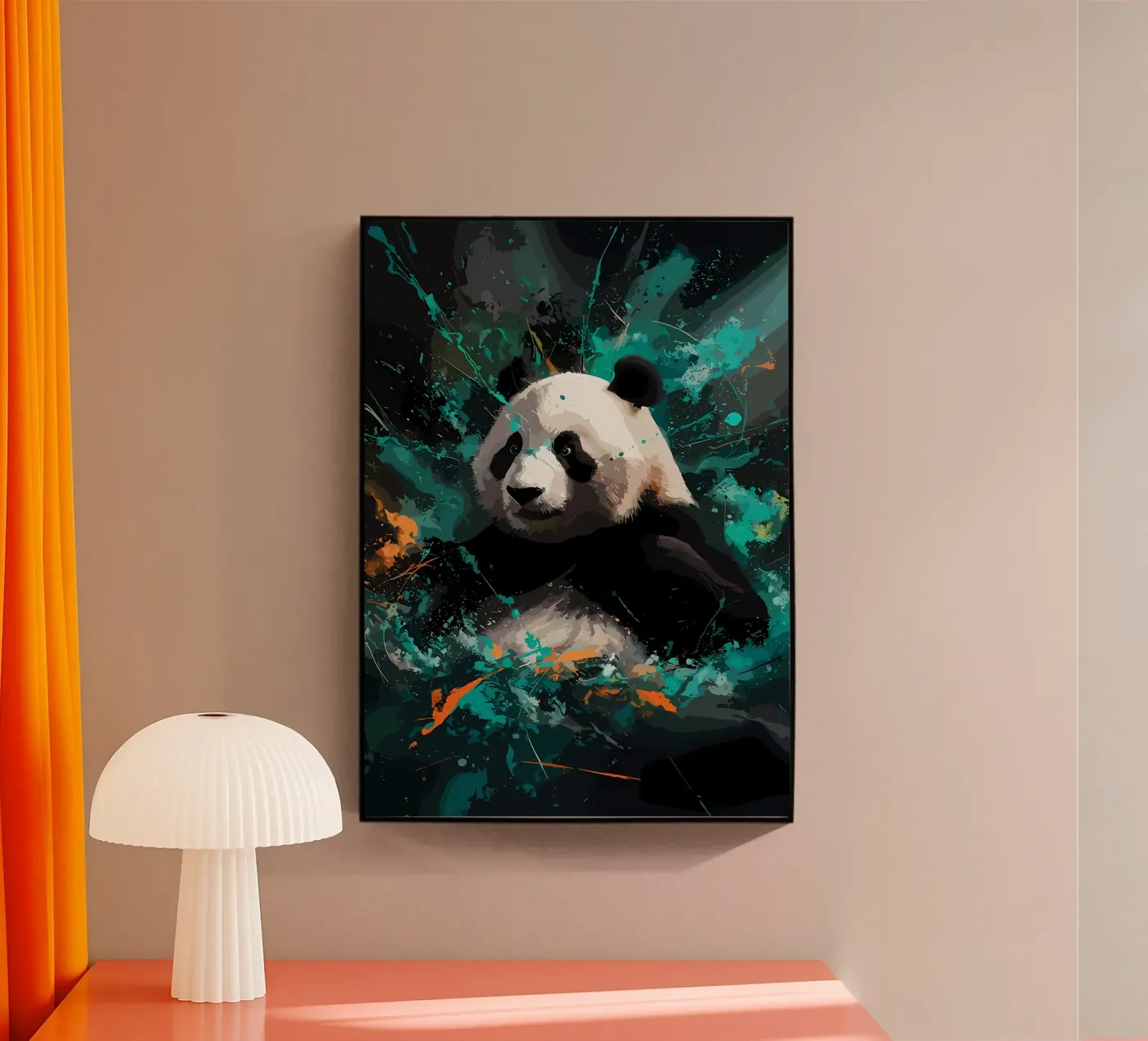 Panda Splash plexiglas de James M Coyle