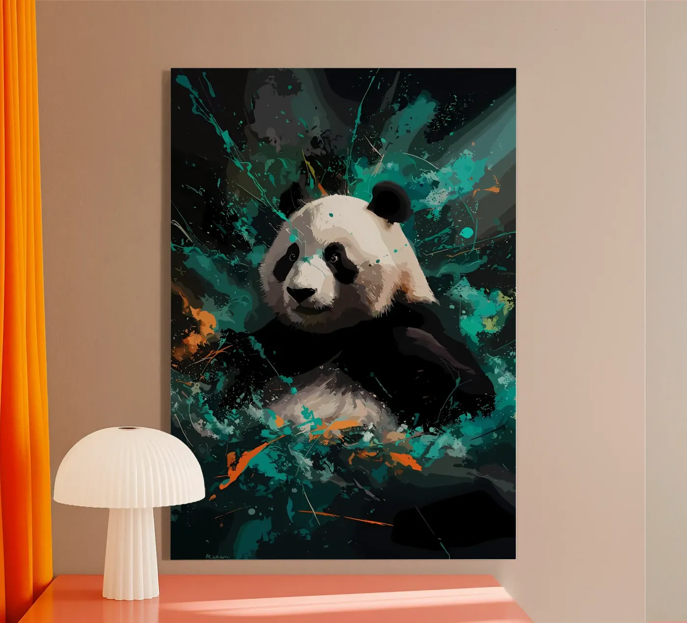 Panda Splash plexiglas de James M Coyle