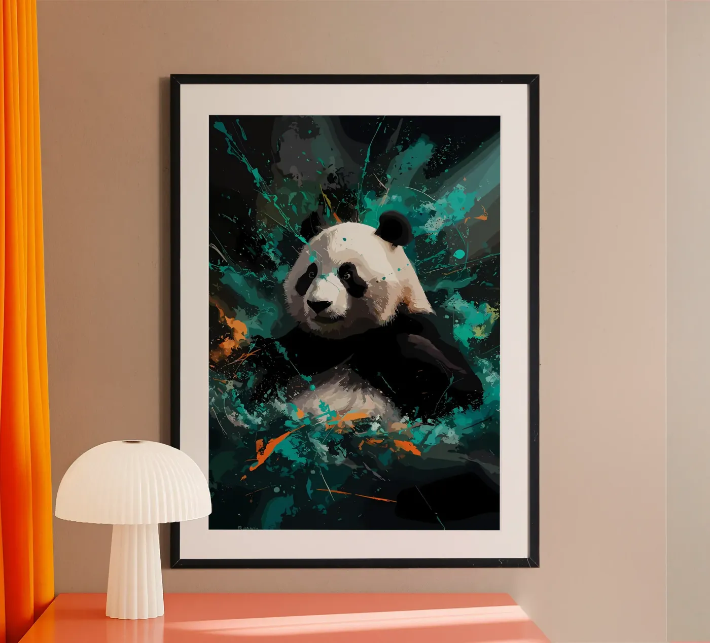 Panda Splash poster by James M Coyle
