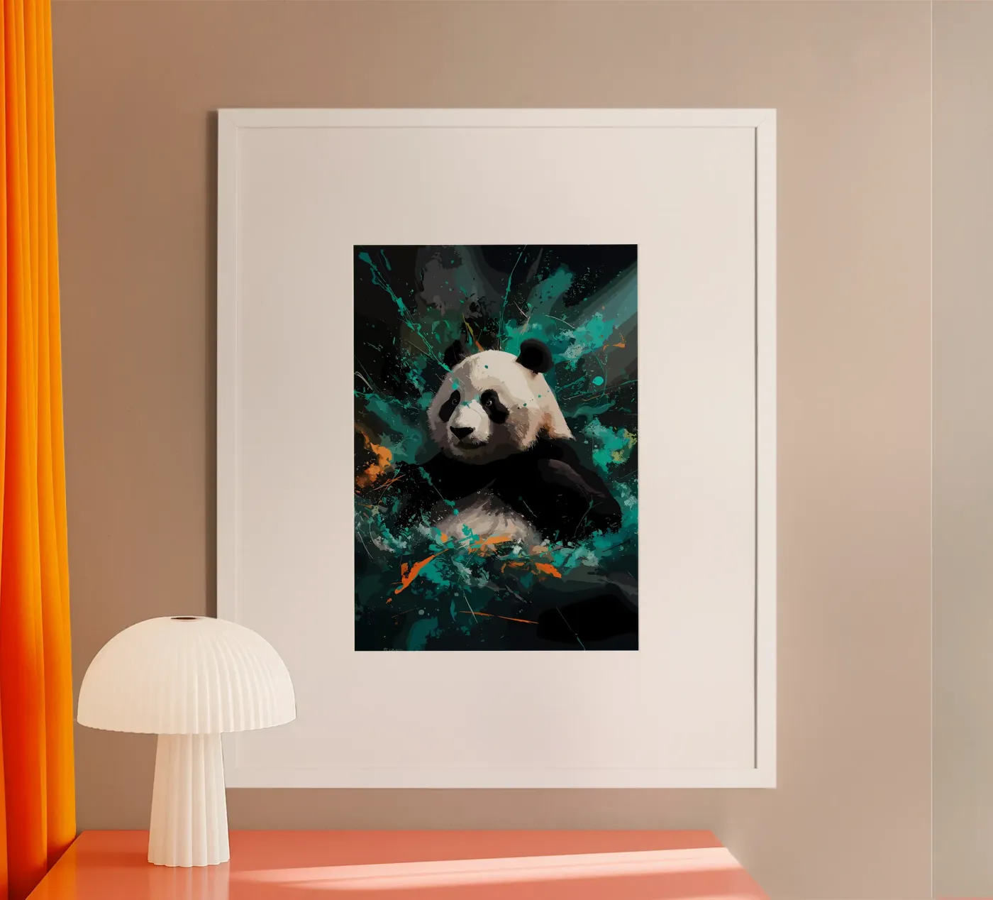 Panda Splash poster by James M Coyle