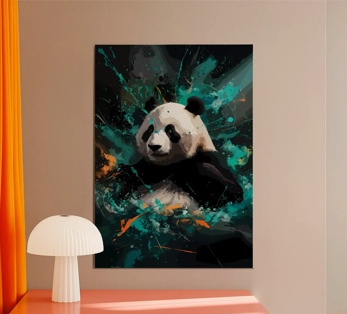 Panda Splash poster by James M Coyle