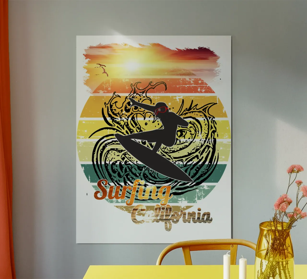 Surf Life Oval 2a - Summer Sun Vibes 8b hahnemühle by surfer28