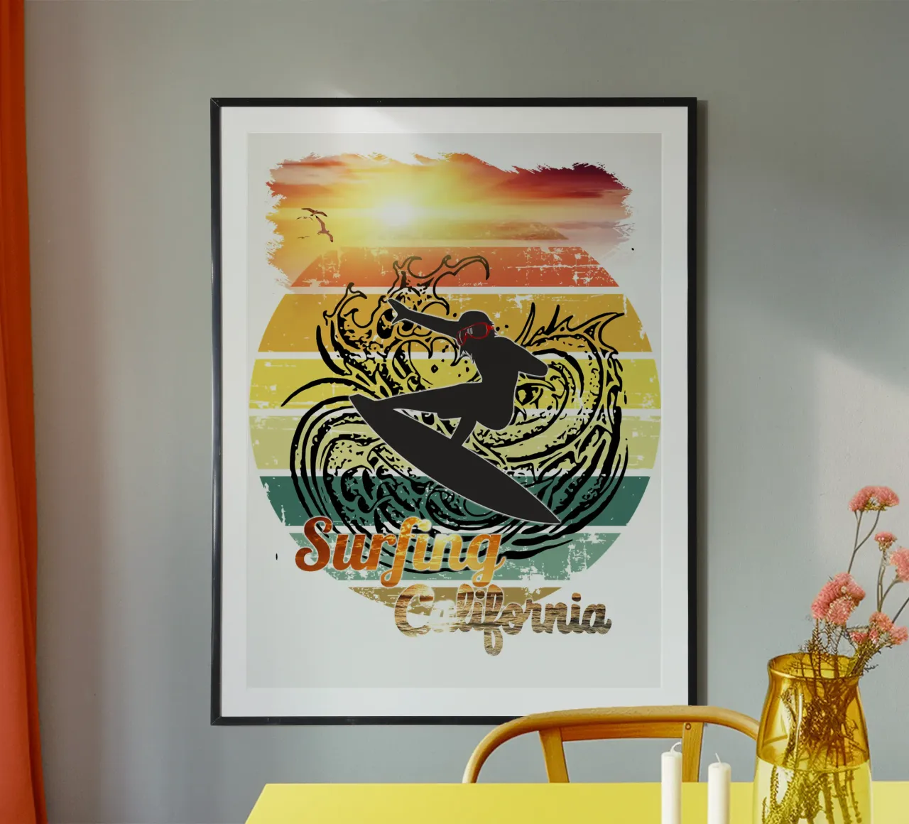 Surf Life Oval 2a - Summer Sun Vibes 8b hahnemühle by surfer28