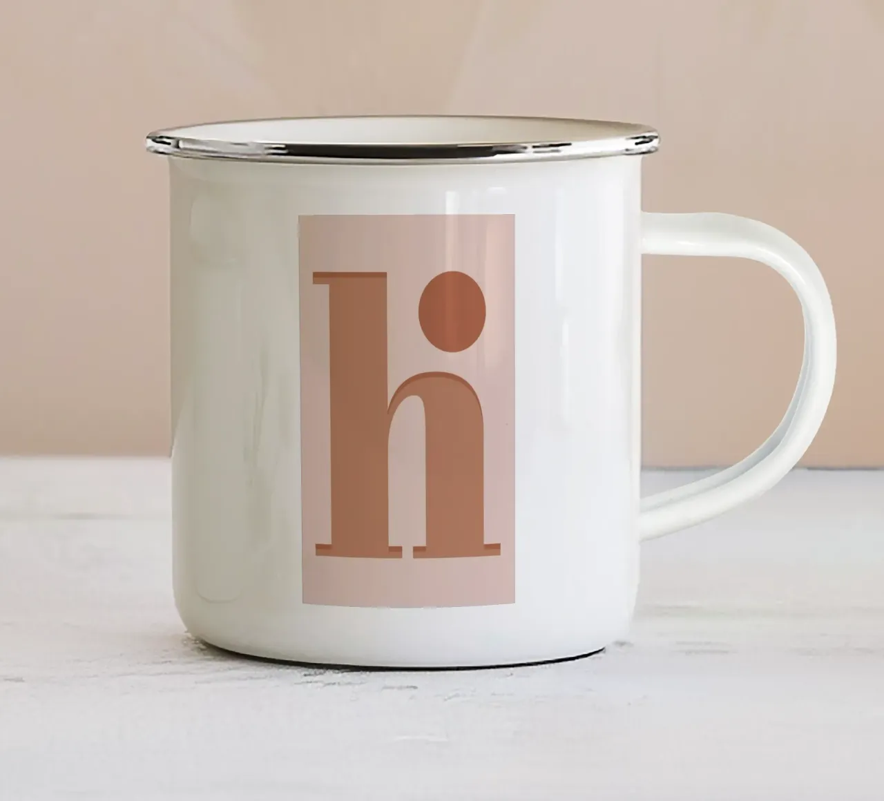 Hi enamel mug by Ayleen