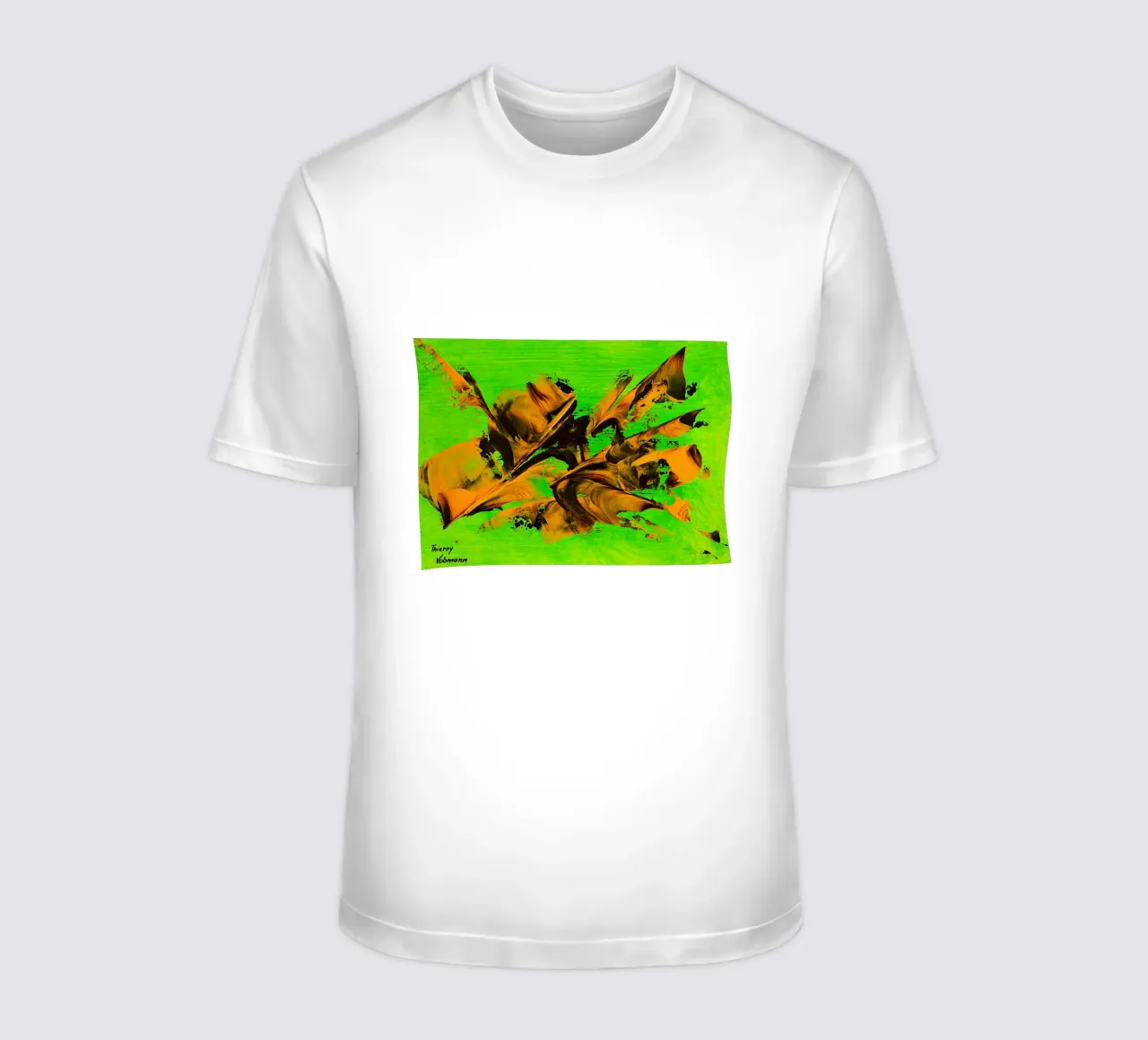 MESSAGE FROM THE HEART 8 t-shirt da Thierry Vobmann Abstract painting