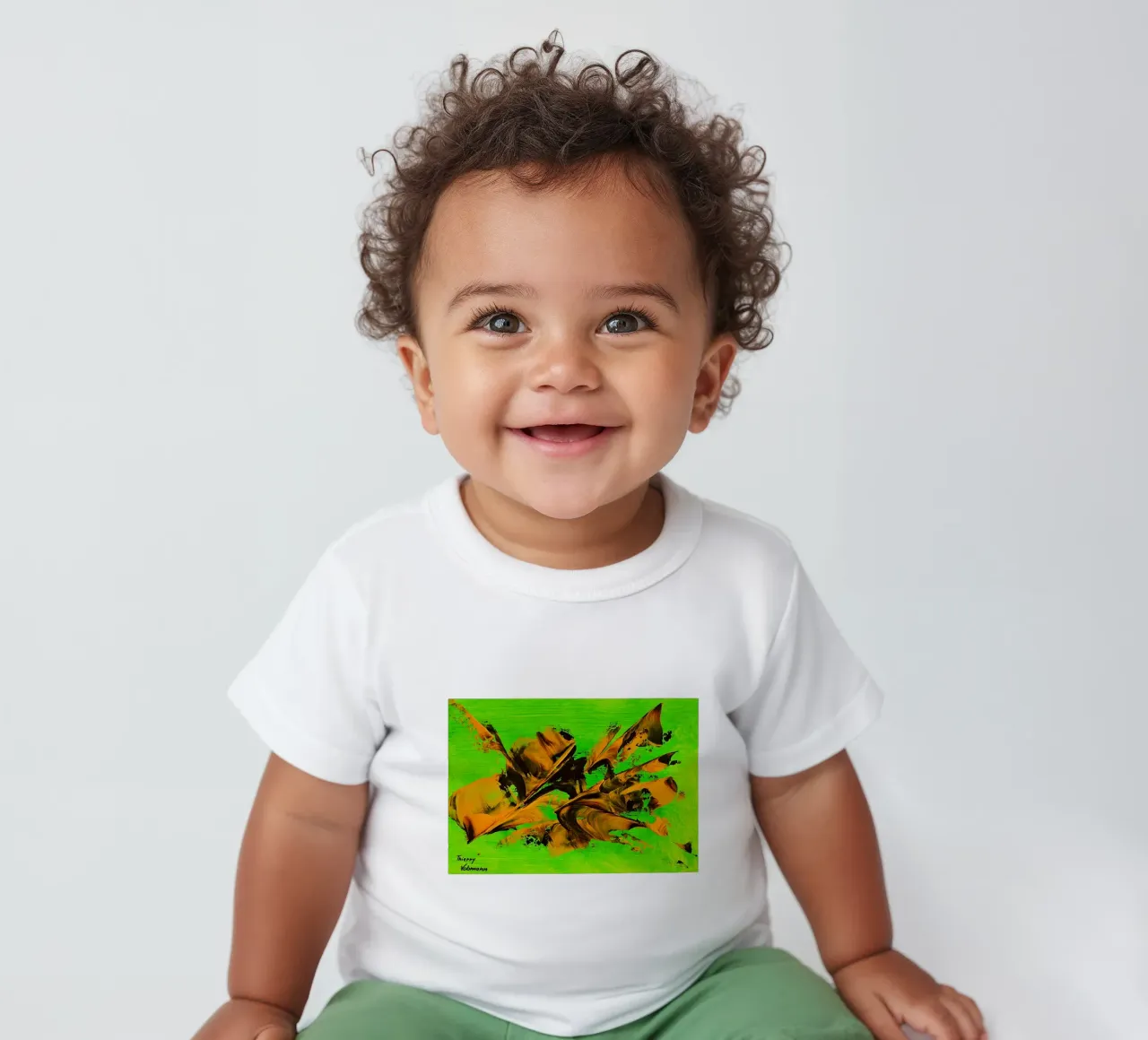 MESSAGE FROM THE HEART 8 camiseta de bebé de Thierry Vobmann Abstract painting