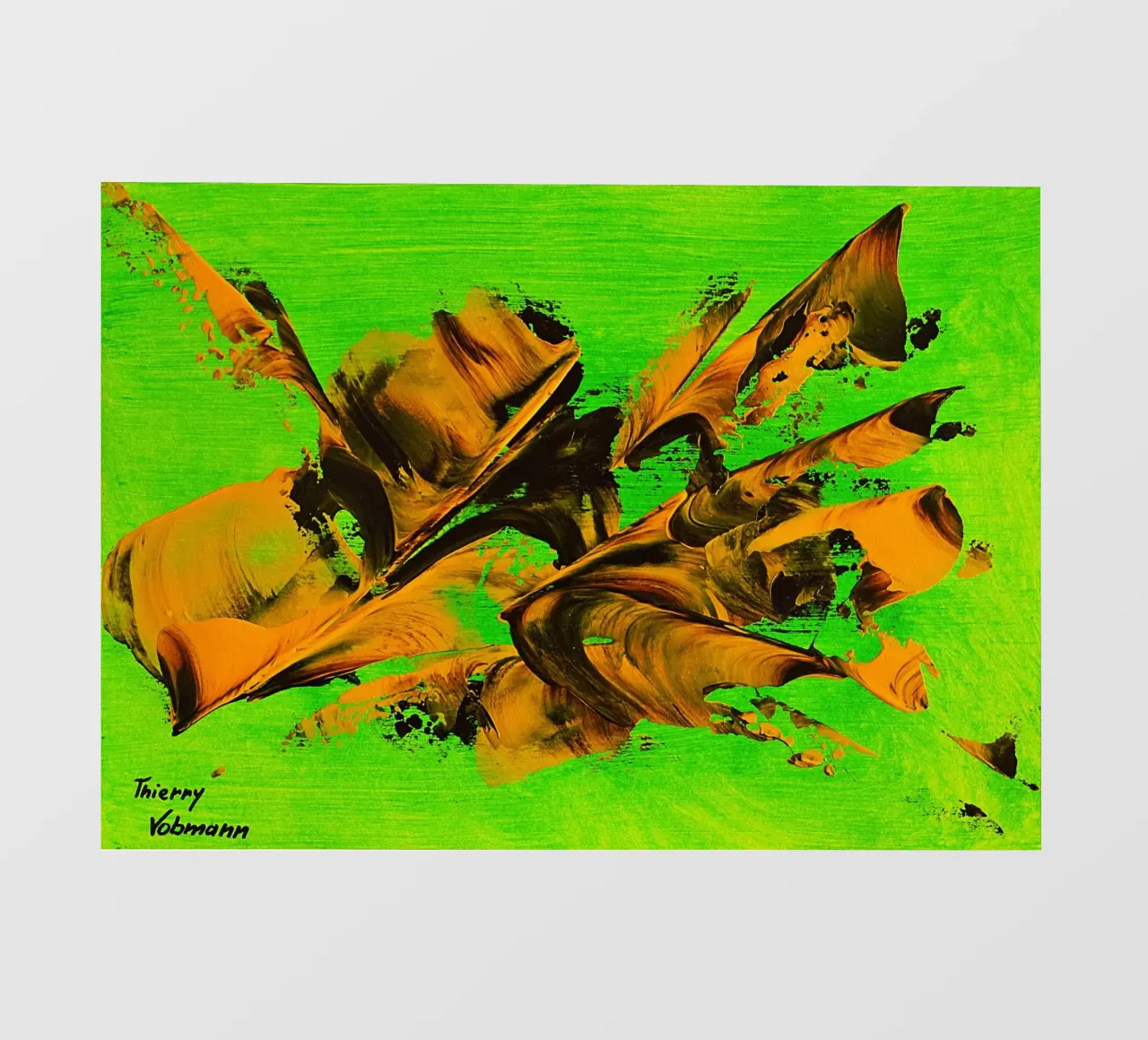 MESSAGE FROM THE HEART 8 telo in pvc da Thierry Vobmann Abstract painting