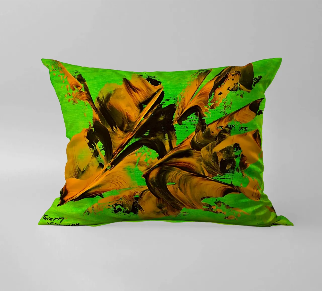 MESSAGE FROM THE HEART 8 cuscino da Thierry Vobmann Abstract painting