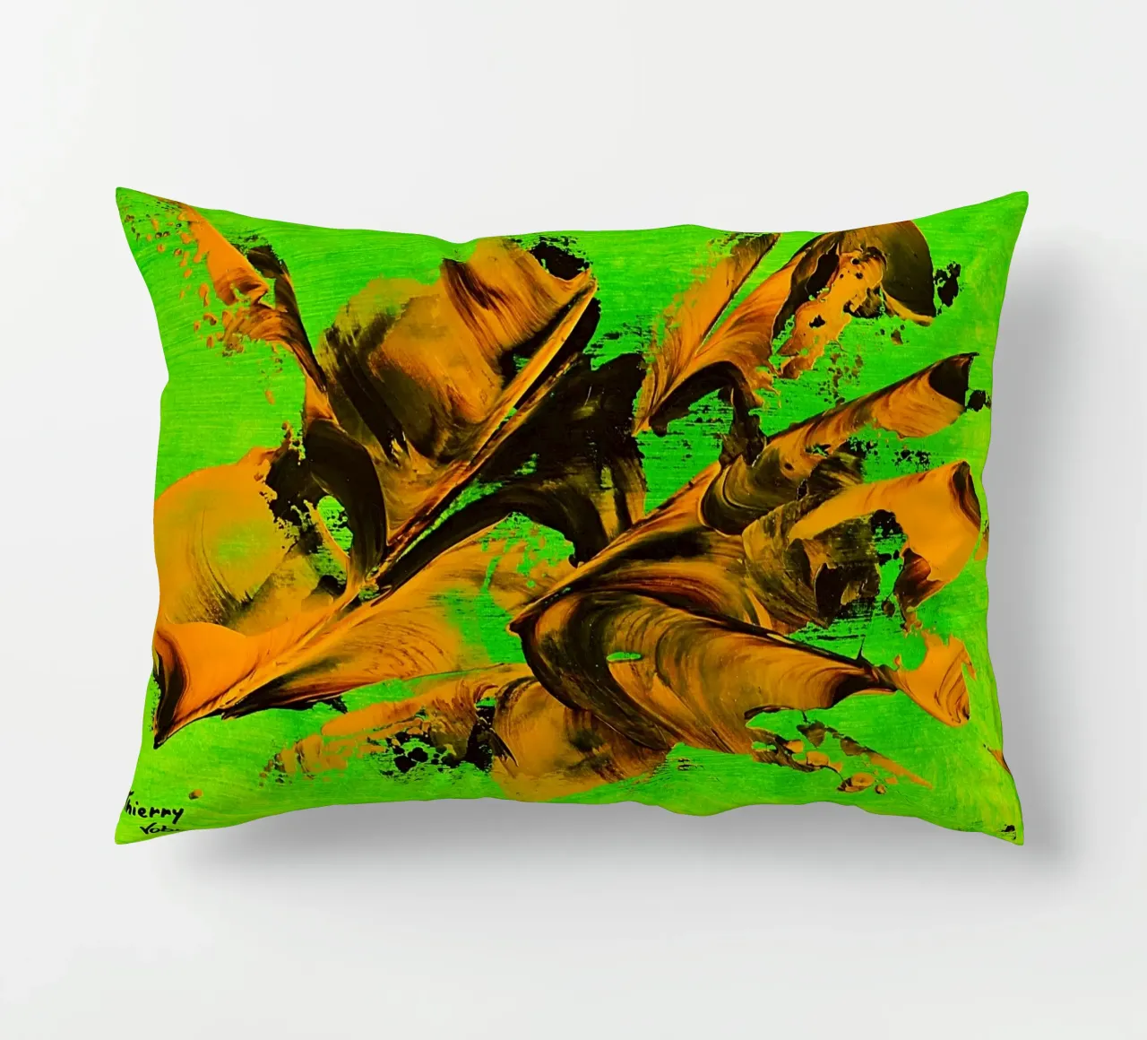 MESSAGE FROM THE HEART 8 cuscino da Thierry Vobmann Abstract painting