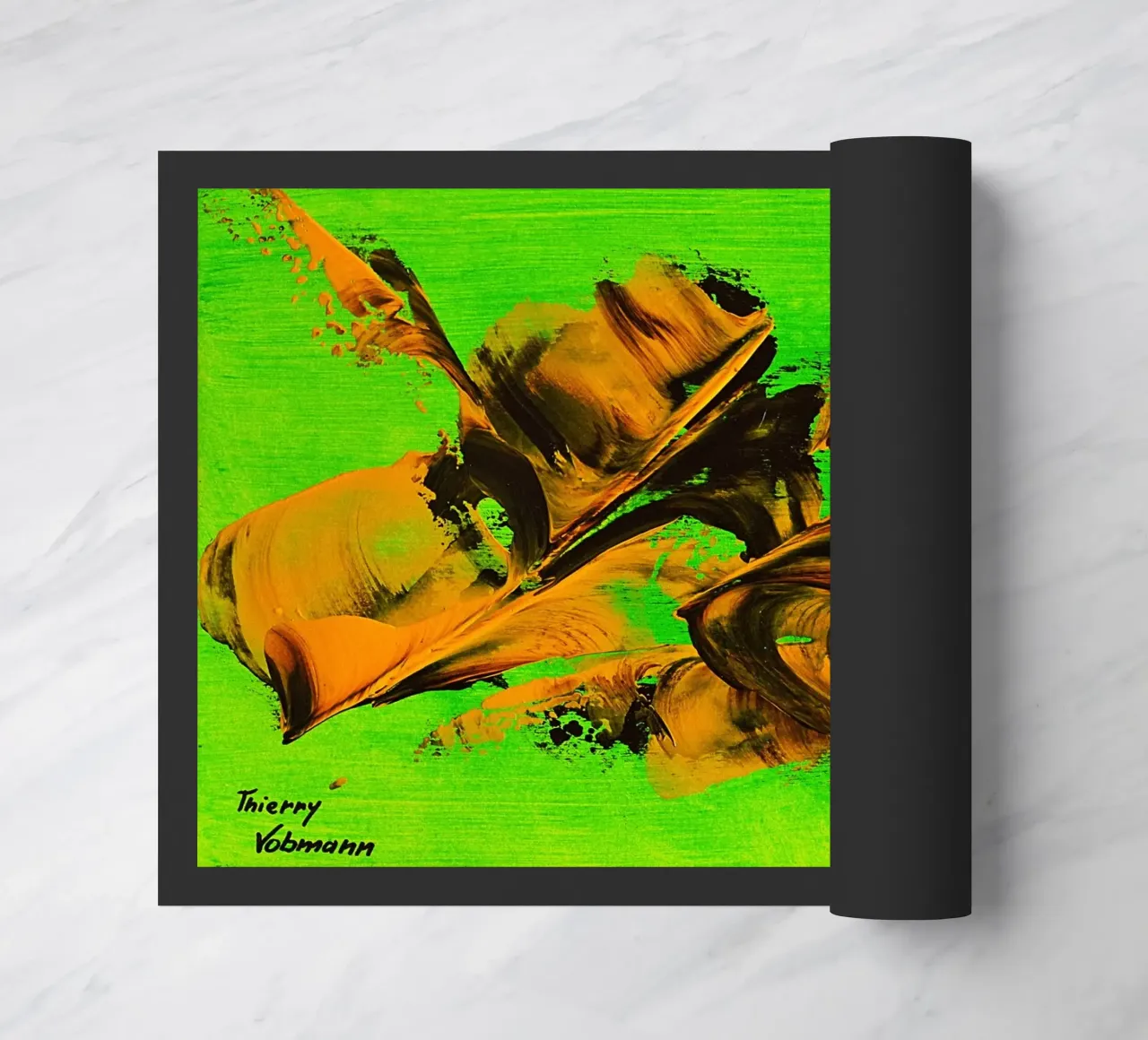 MESSAGE FROM THE HEART 8 zerbino da Thierry Vobmann Abstract painting
