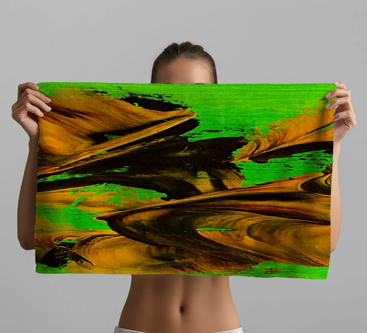 MESSAGE FROM THE HEART 8 towel by Thierry Vobmann Abstract painting