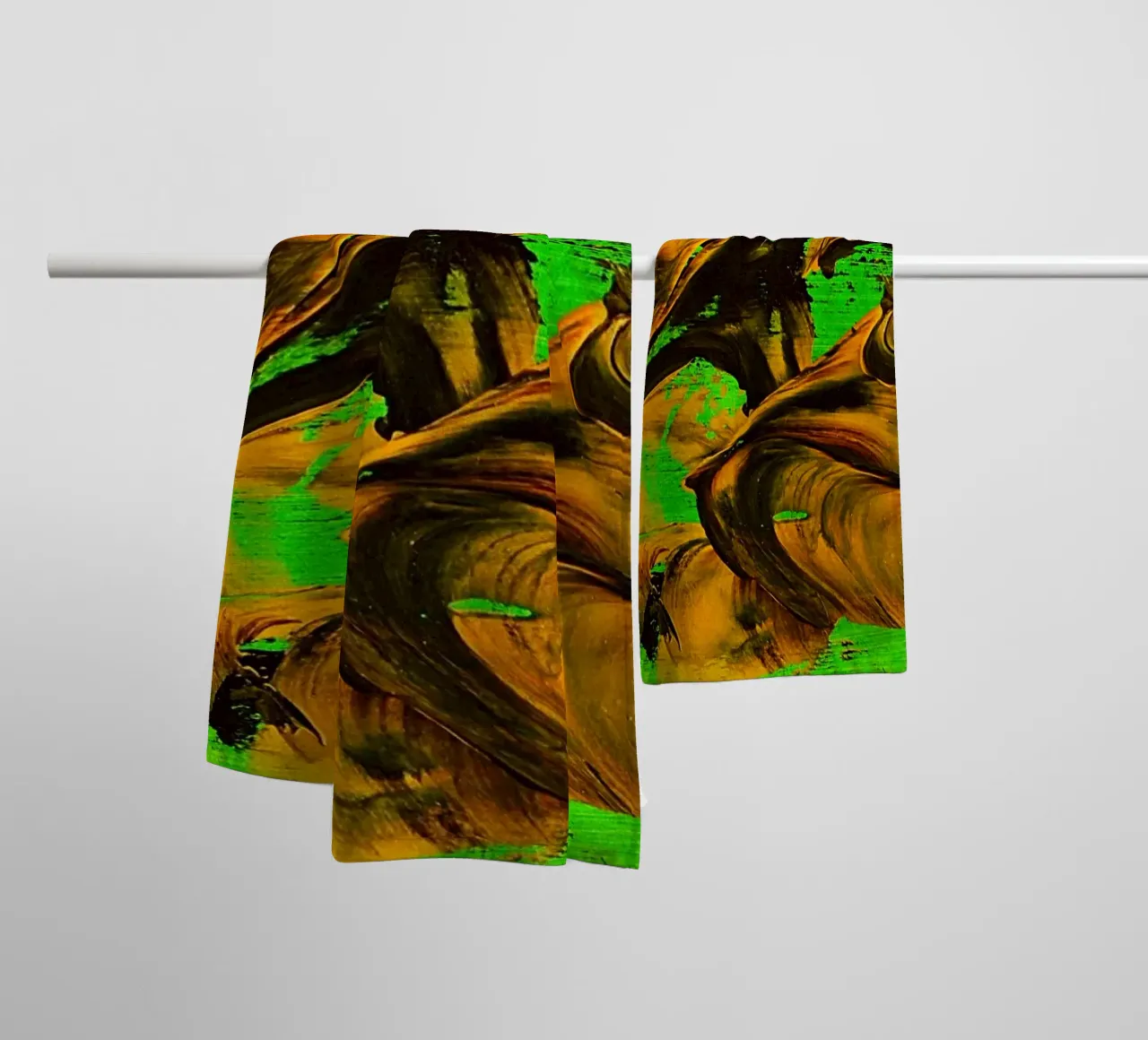 MESSAGE FROM THE HEART 8 towel by Thierry Vobmann Abstract painting