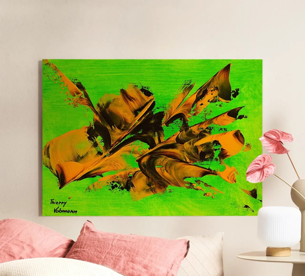 MESSAGE FROM THE HEART 8 Acryl-Glas von Thierry Vobmann Abstract painting