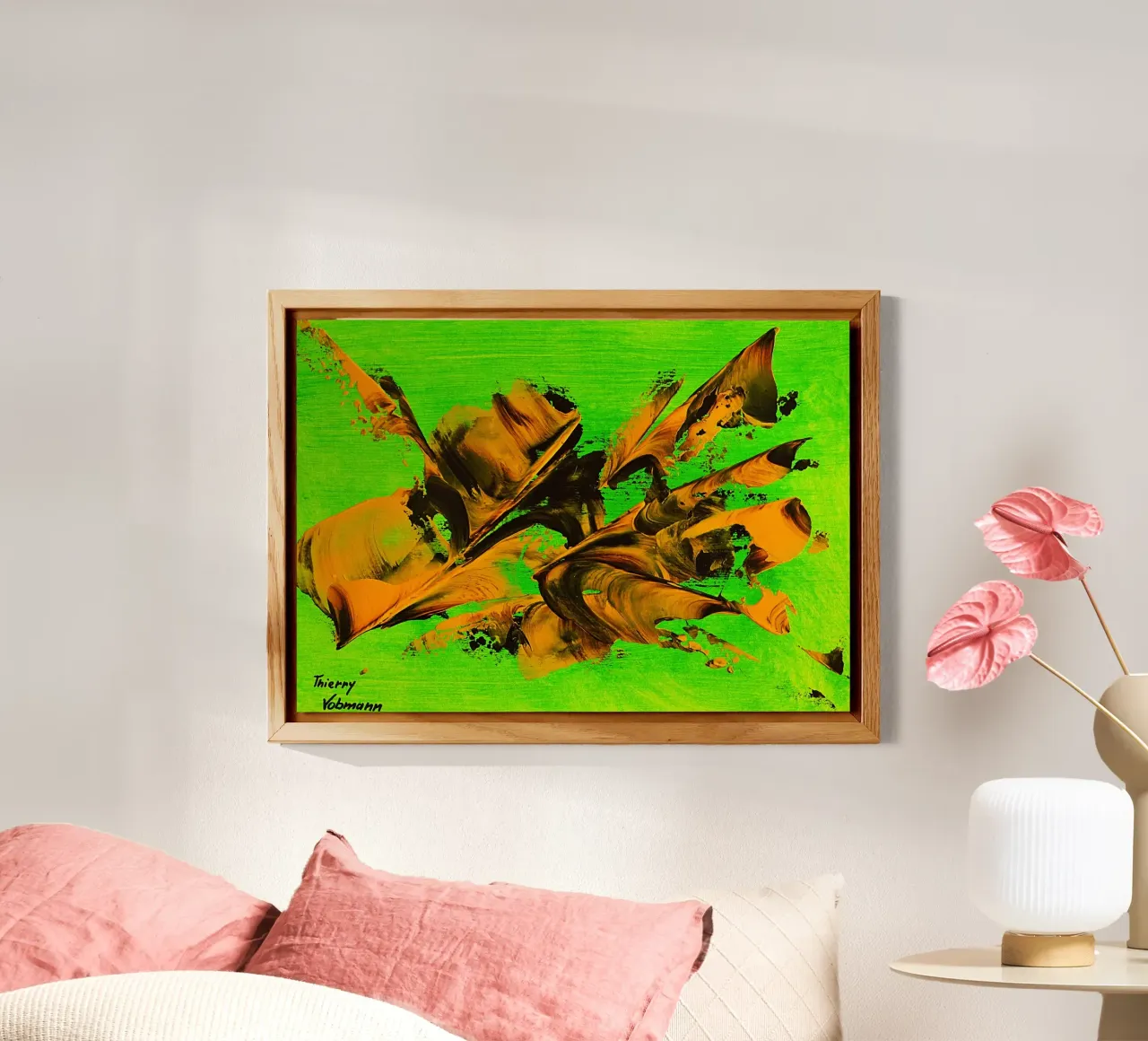 MESSAGE FROM THE HEART 8 alluminio dibond da Thierry Vobmann Abstract painting