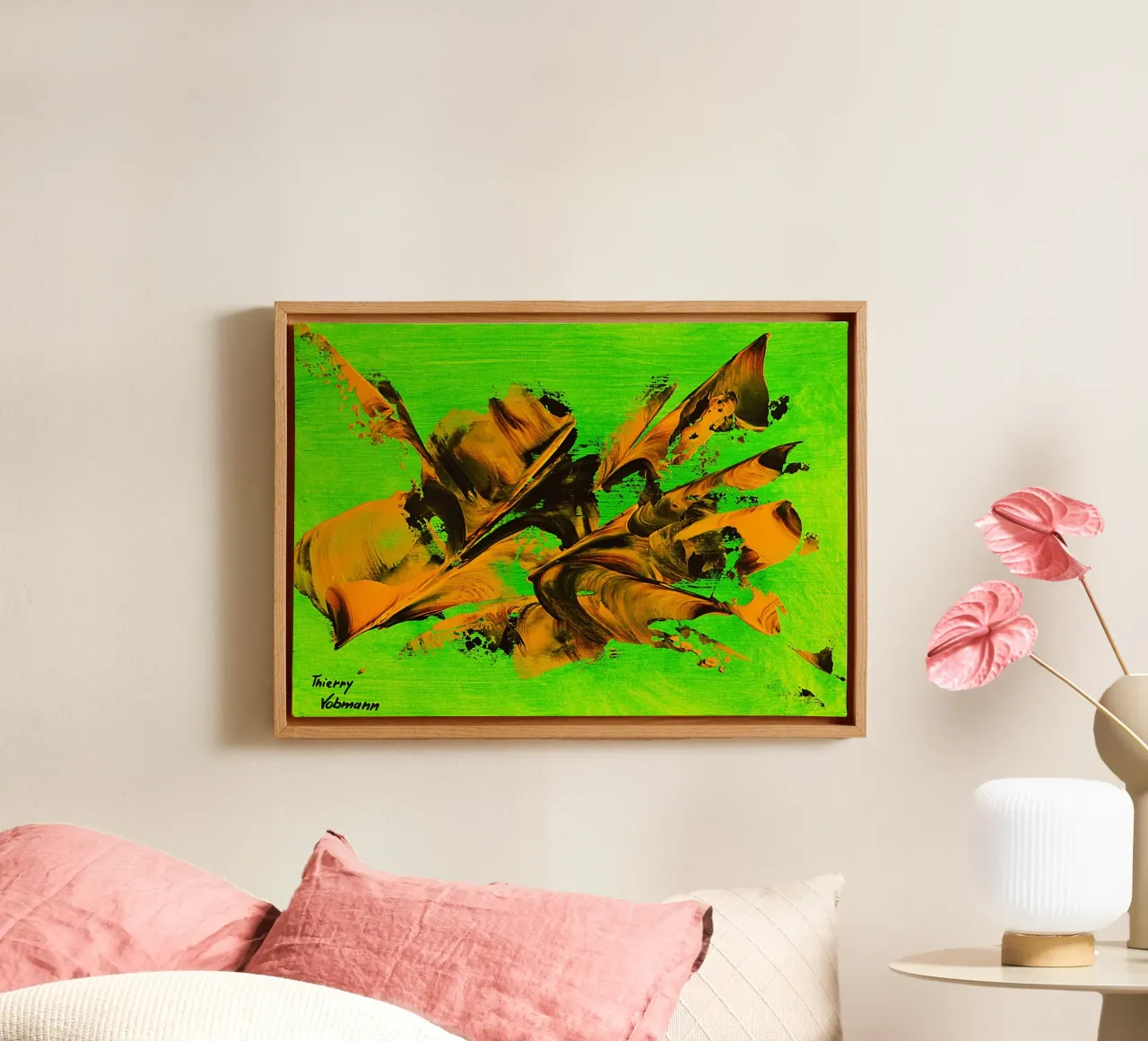 MESSAGE FROM THE HEART 8 toile de Thierry Vobmann Abstract painting