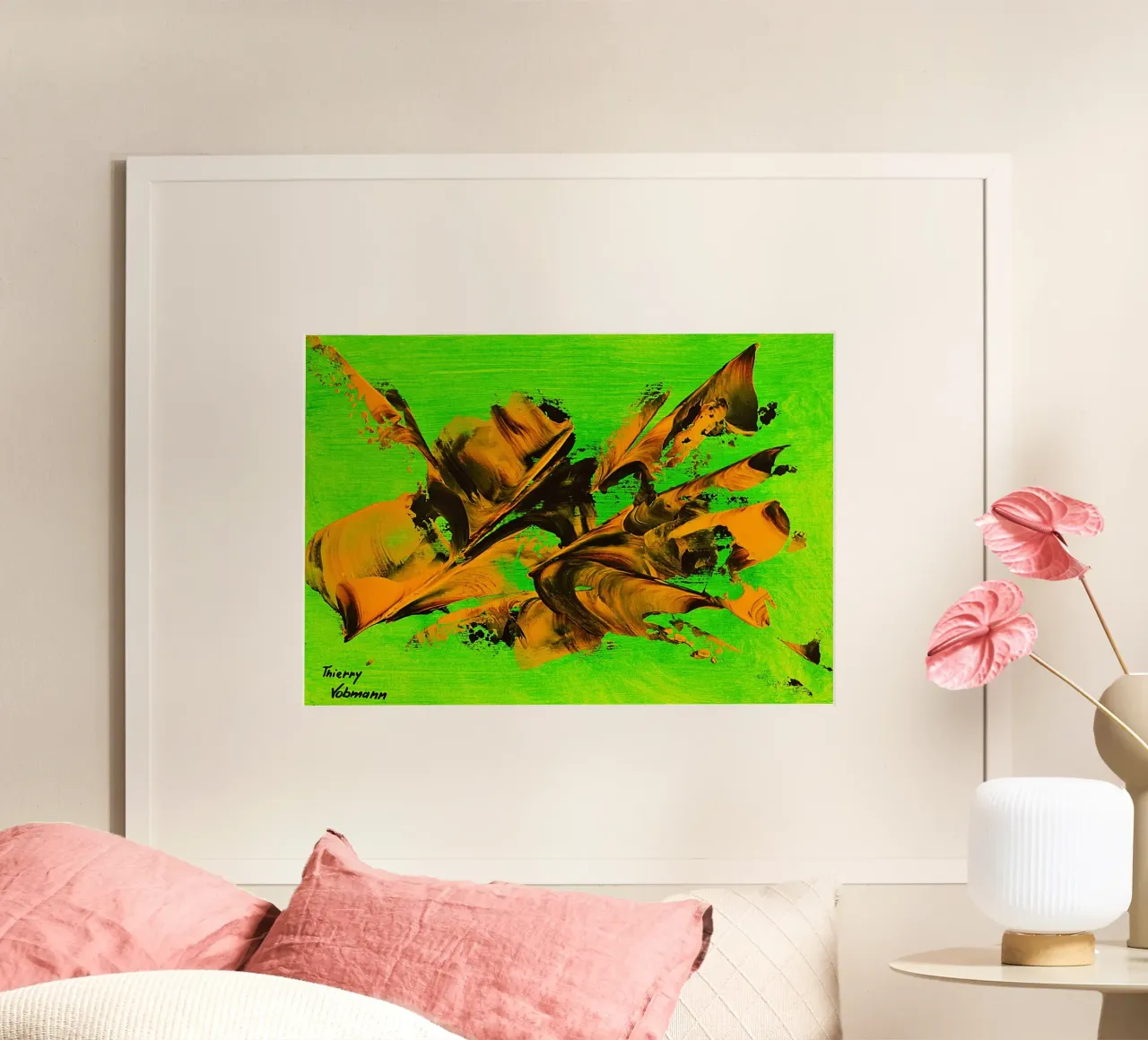 MESSAGE FROM THE HEART 8 Hahnemühle von Thierry Vobmann Abstract painting