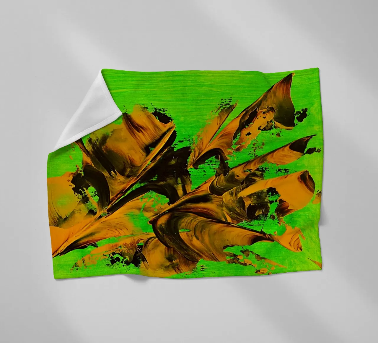 MESSAGE FROM THE HEART 8 coperta in pile da Thierry Vobmann Abstract painting