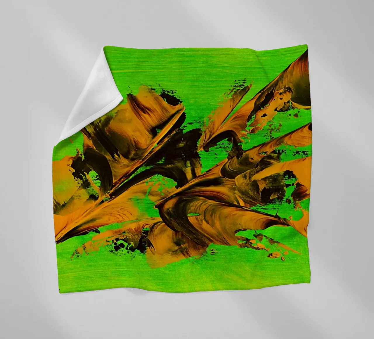 MESSAGE FROM THE HEART 8 coperta in pile da Thierry Vobmann Abstract painting