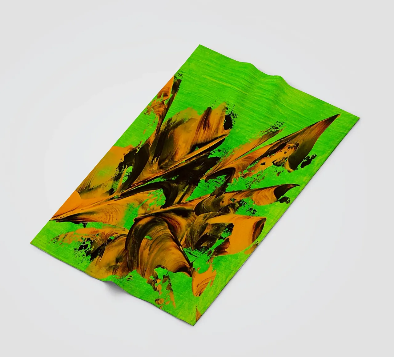 MESSAGE FROM THE HEART 8 coperta in pile da Thierry Vobmann Abstract painting