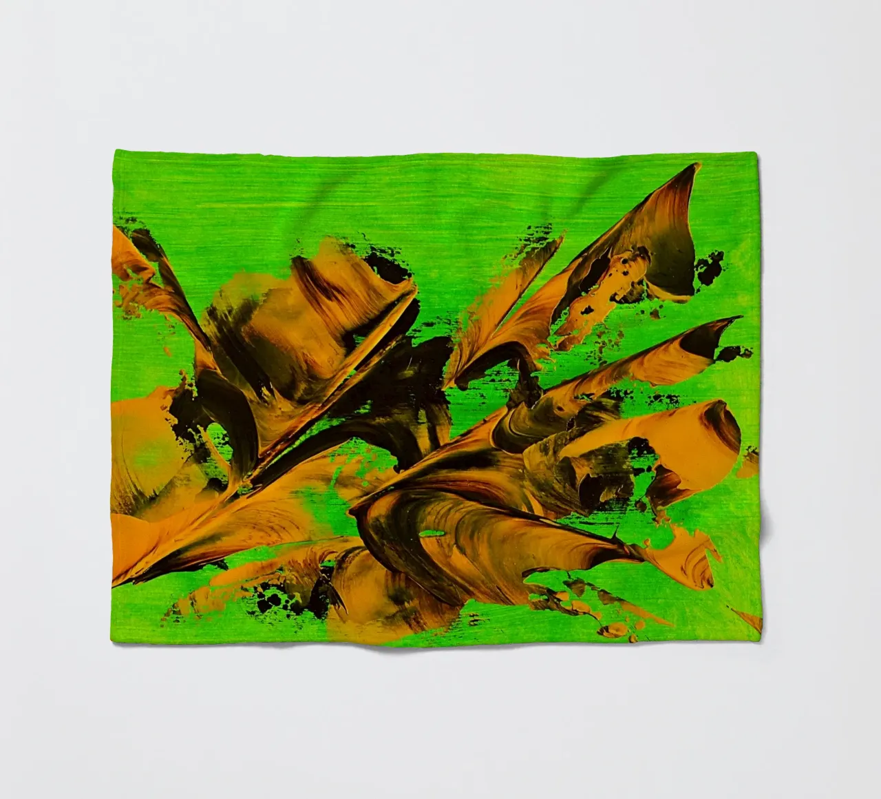 MESSAGE FROM THE HEART 8 coperta in pile da Thierry Vobmann Abstract painting