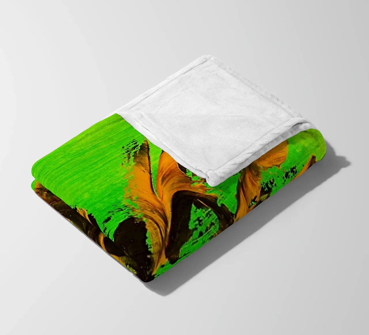 MESSAGE FROM THE HEART 8 coperta in pile da Thierry Vobmann Abstract painting