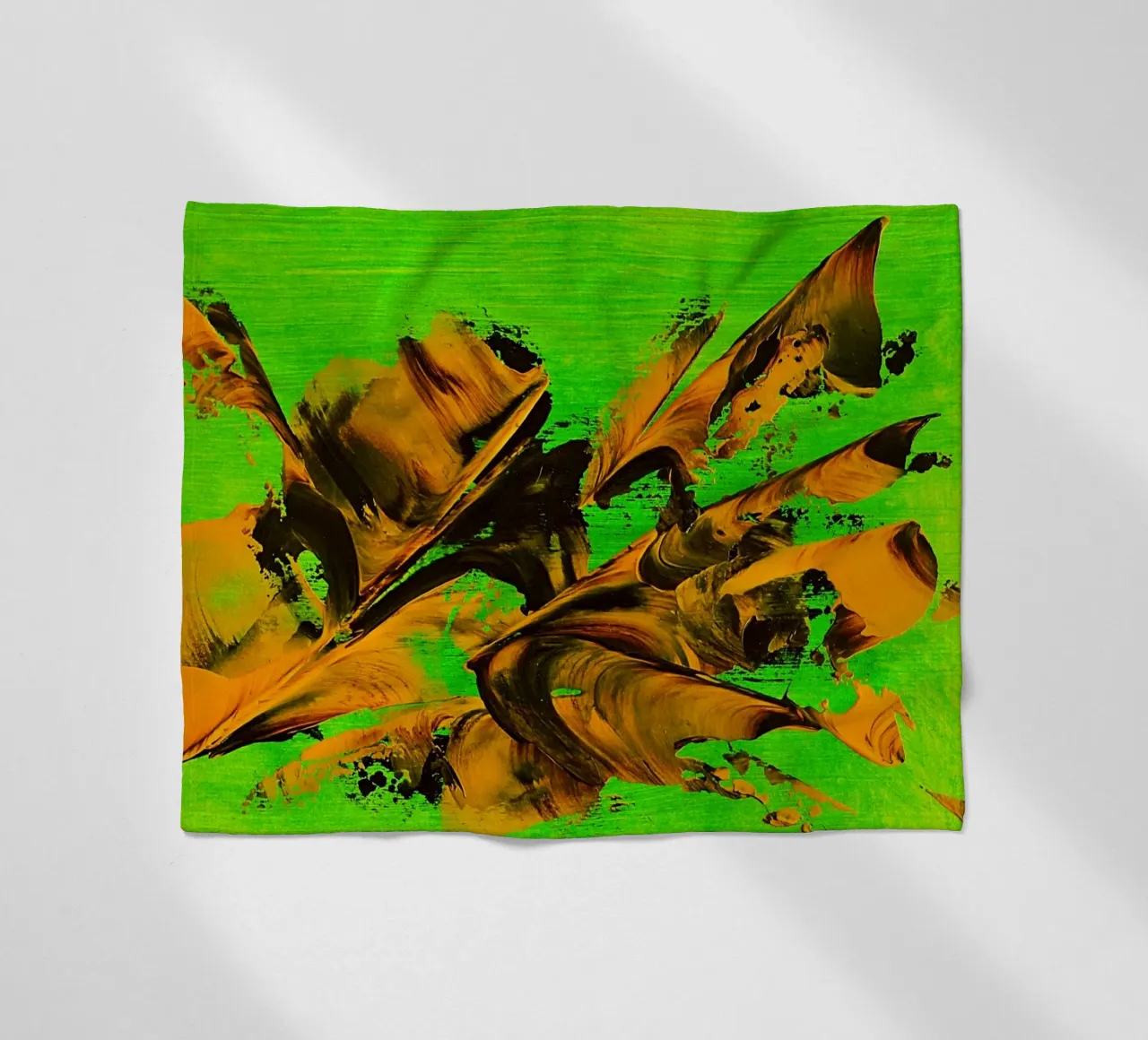 MESSAGE FROM THE HEART 8 coperta in pile da Thierry Vobmann Abstract painting