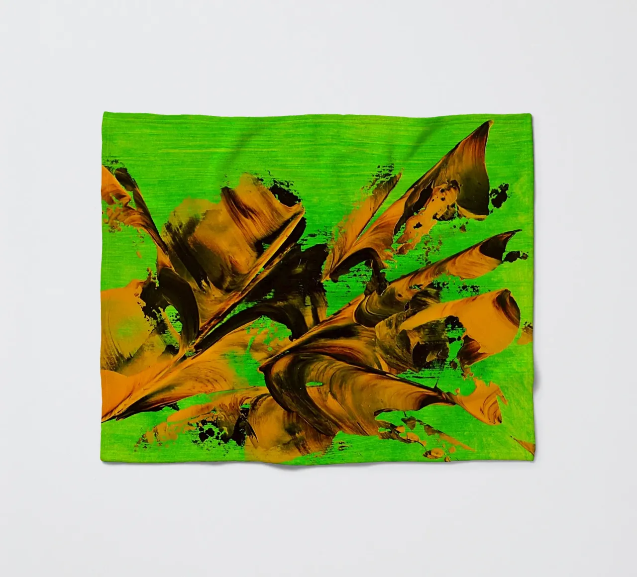 MESSAGE FROM THE HEART 8 Fleecedecke von Thierry Vobmann Abstract painting
