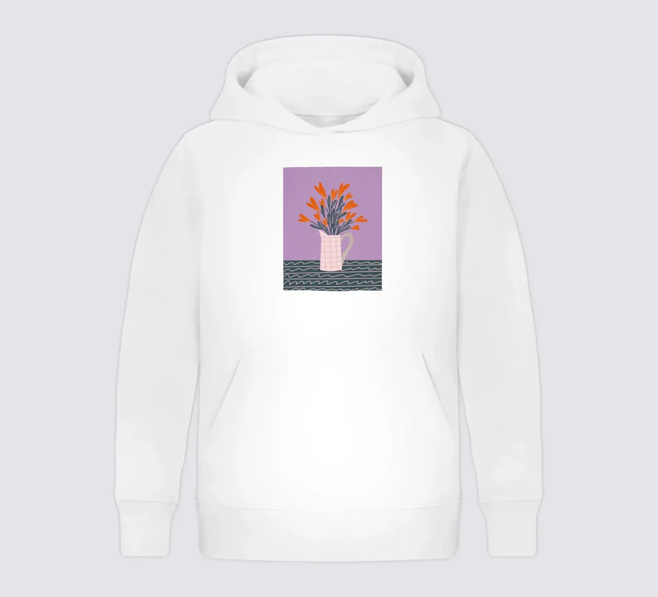 Brocca floreale felpa bambino con cappuccio da Wackapacka