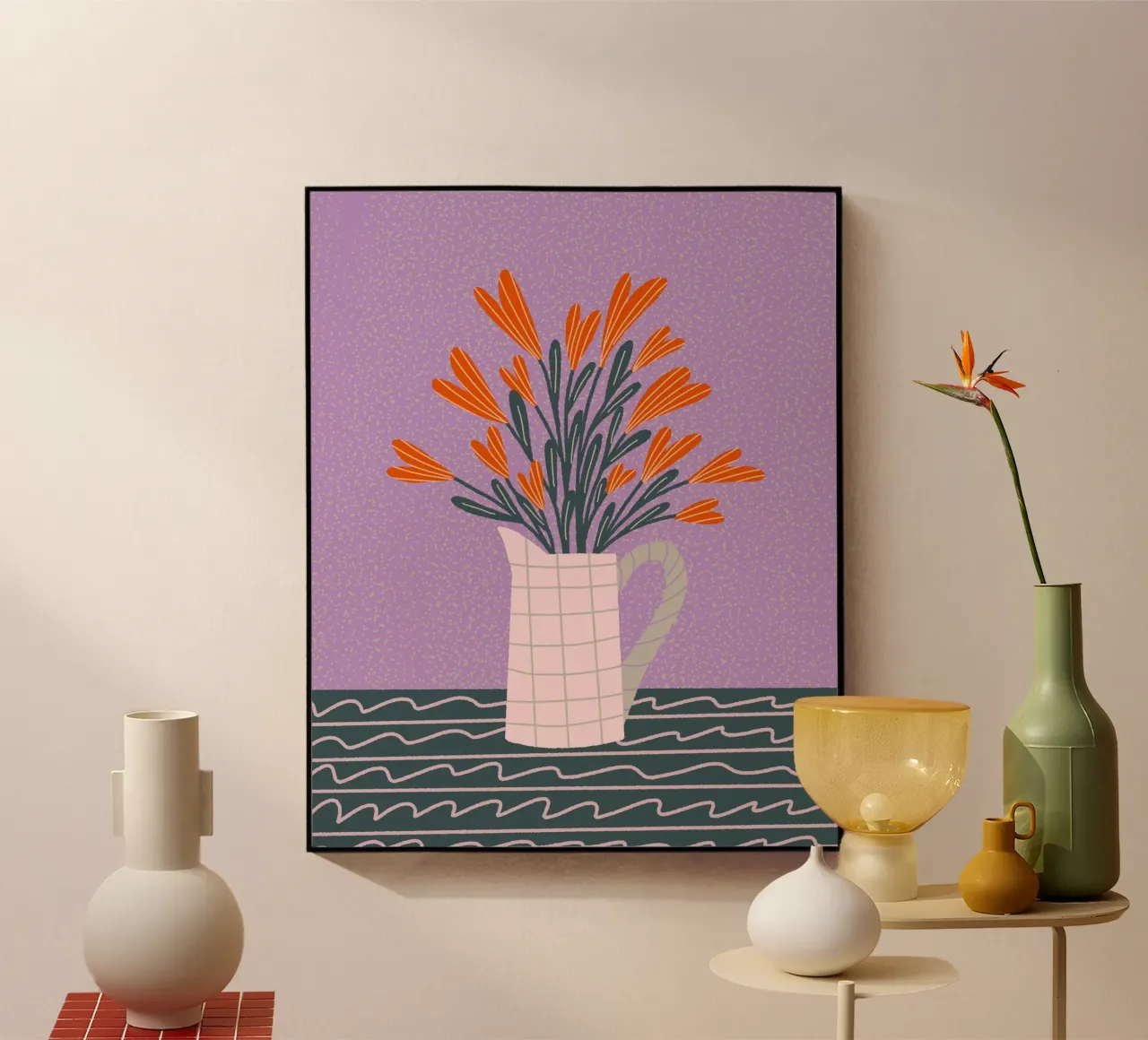 Brocca floreale plexiglass da Wackapacka