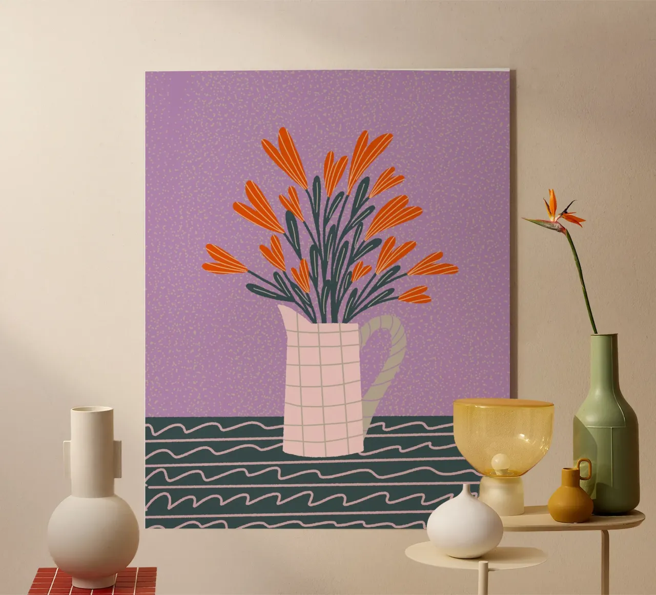 Brocca floreale plexiglass da Wackapacka