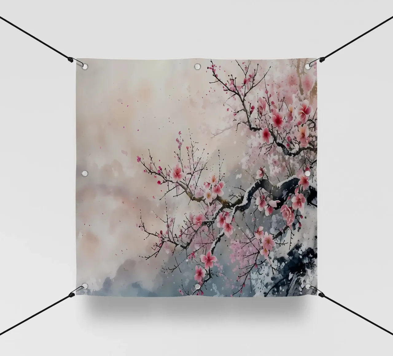 Giappone fiori di ciliegio telo in pvc da Rebecca Clark Wyrick