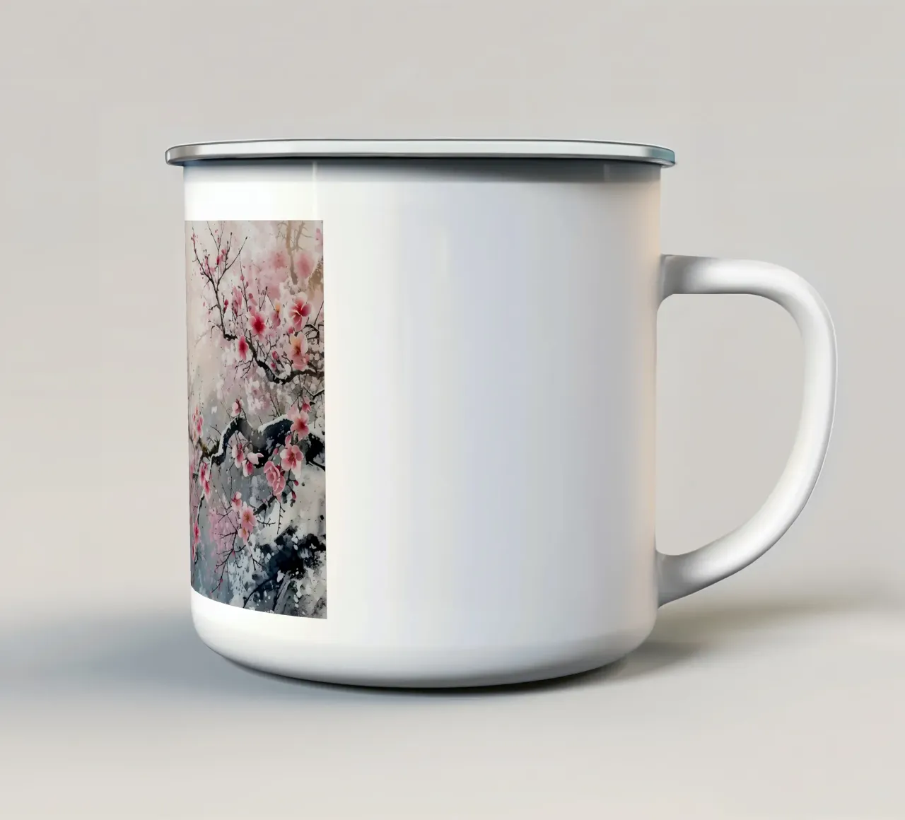Giappone fiori di ciliegio tazza in smalto da Rebecca Clark Wyrick