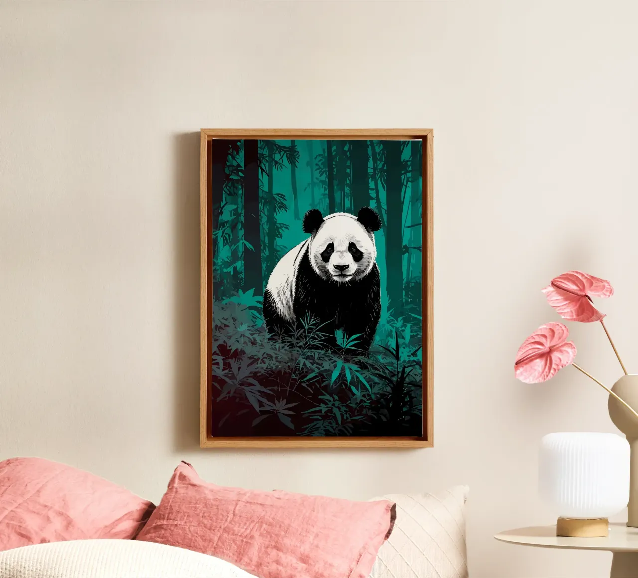 Foresta di panda tela con Cornice a cassetta da James M Coyle