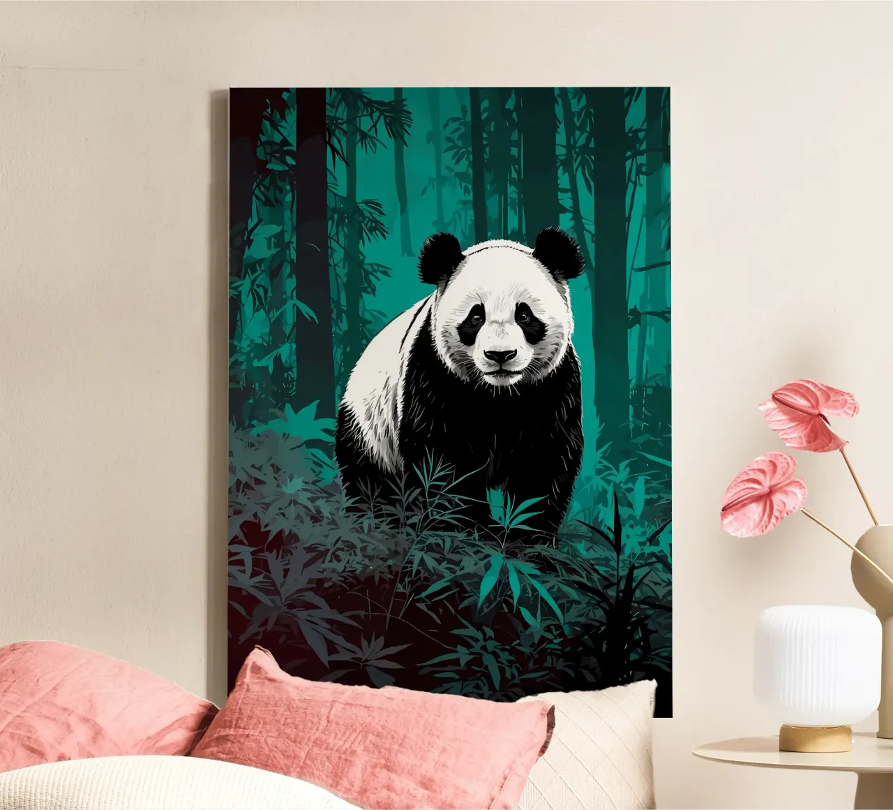 Foresta di panda tela con Cornice a cassetta da James M Coyle