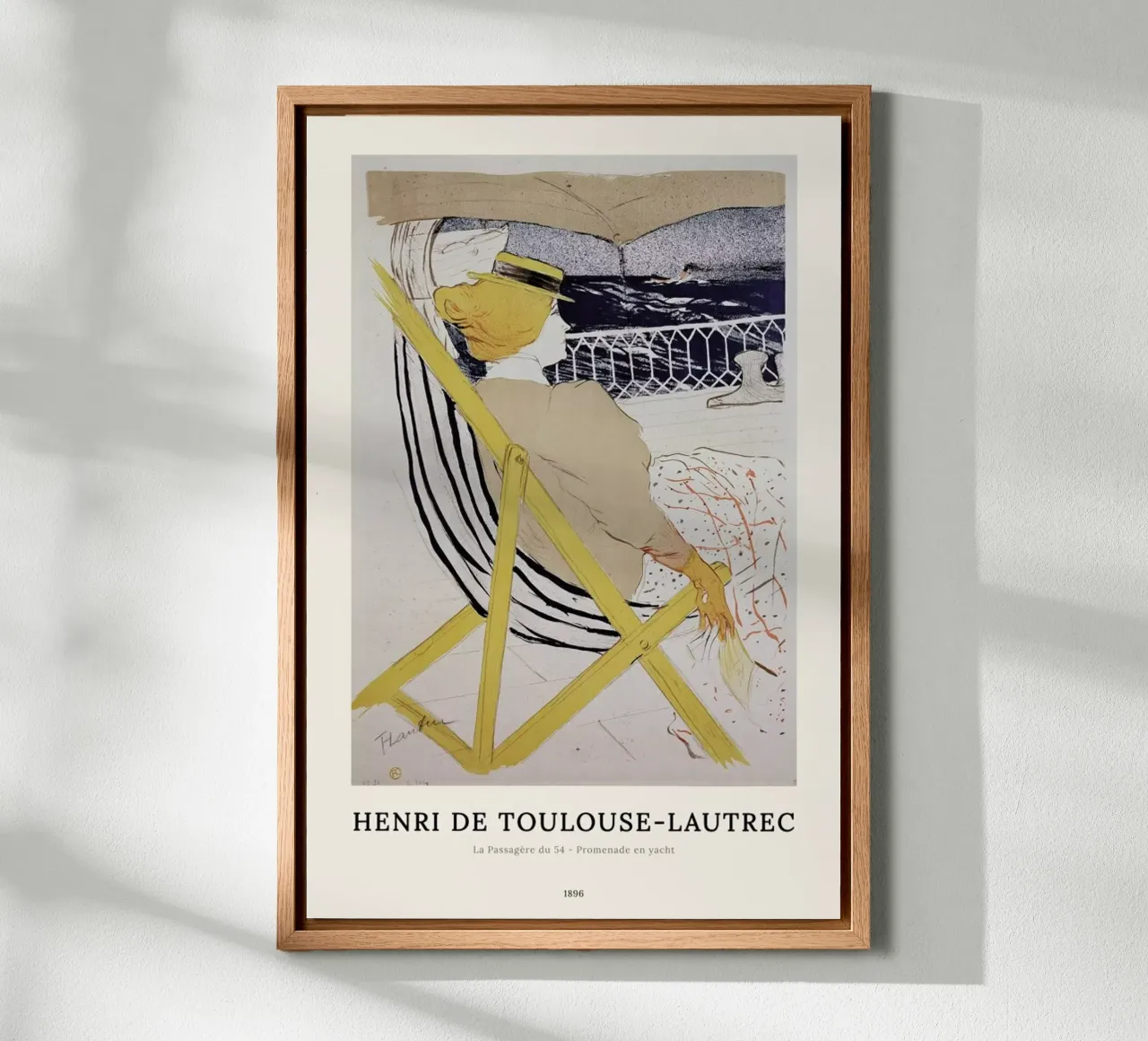 Henri de Toulouse-Lautrec - La Passagère du 54 tela con Cornice a cassetta da ARTOTHEK