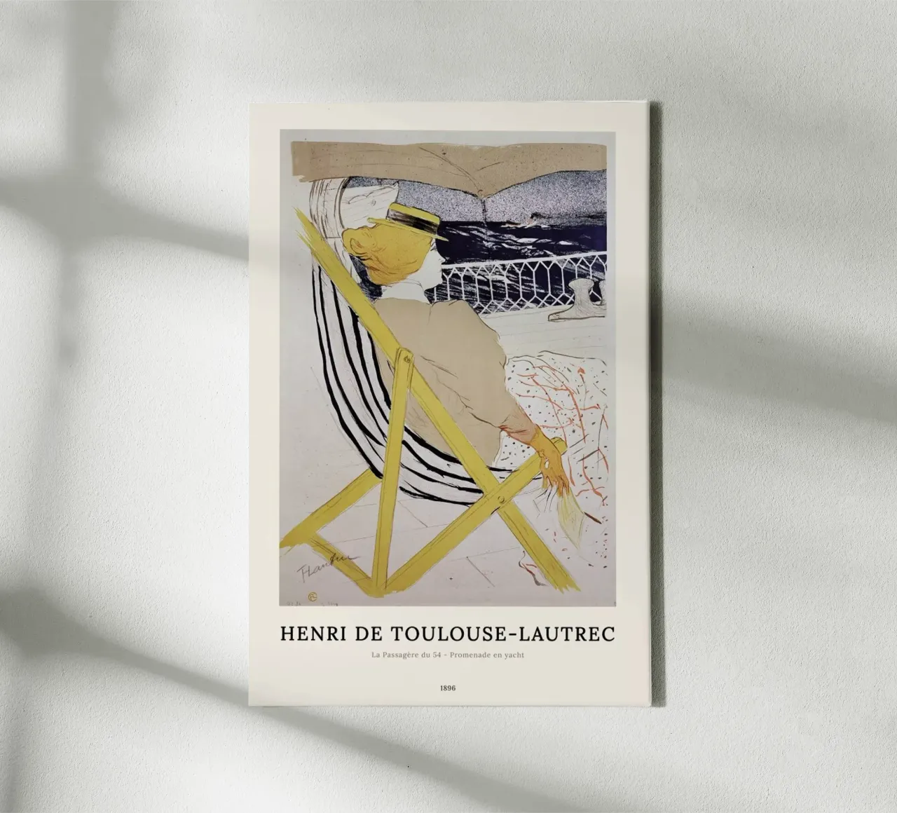 Henri de Toulouse-Lautrec - La Passagère du 54 tela con Cornice a cassetta da ARTOTHEK
