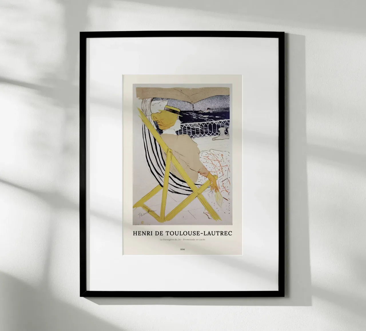 Henri de Toulouse-Lautrec - La Passagère du 54 poster con telaio in alluminio da ARTOTHEK
