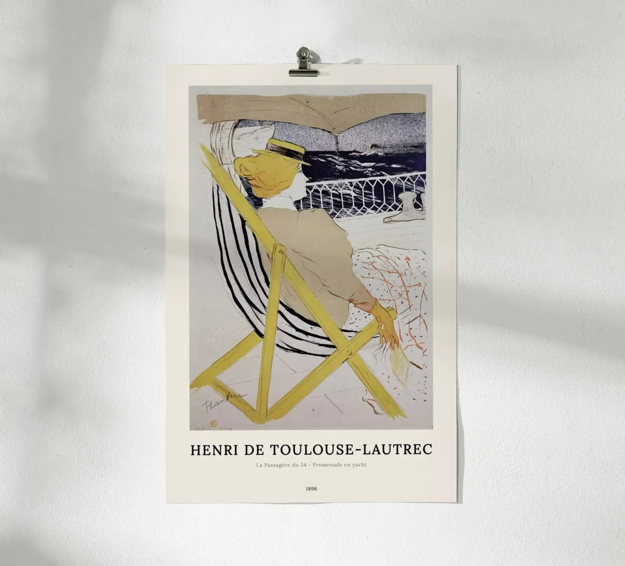 Henri de Toulouse-Lautrec - La Passagère du 54 poster con telaio in alluminio da ARTOTHEK