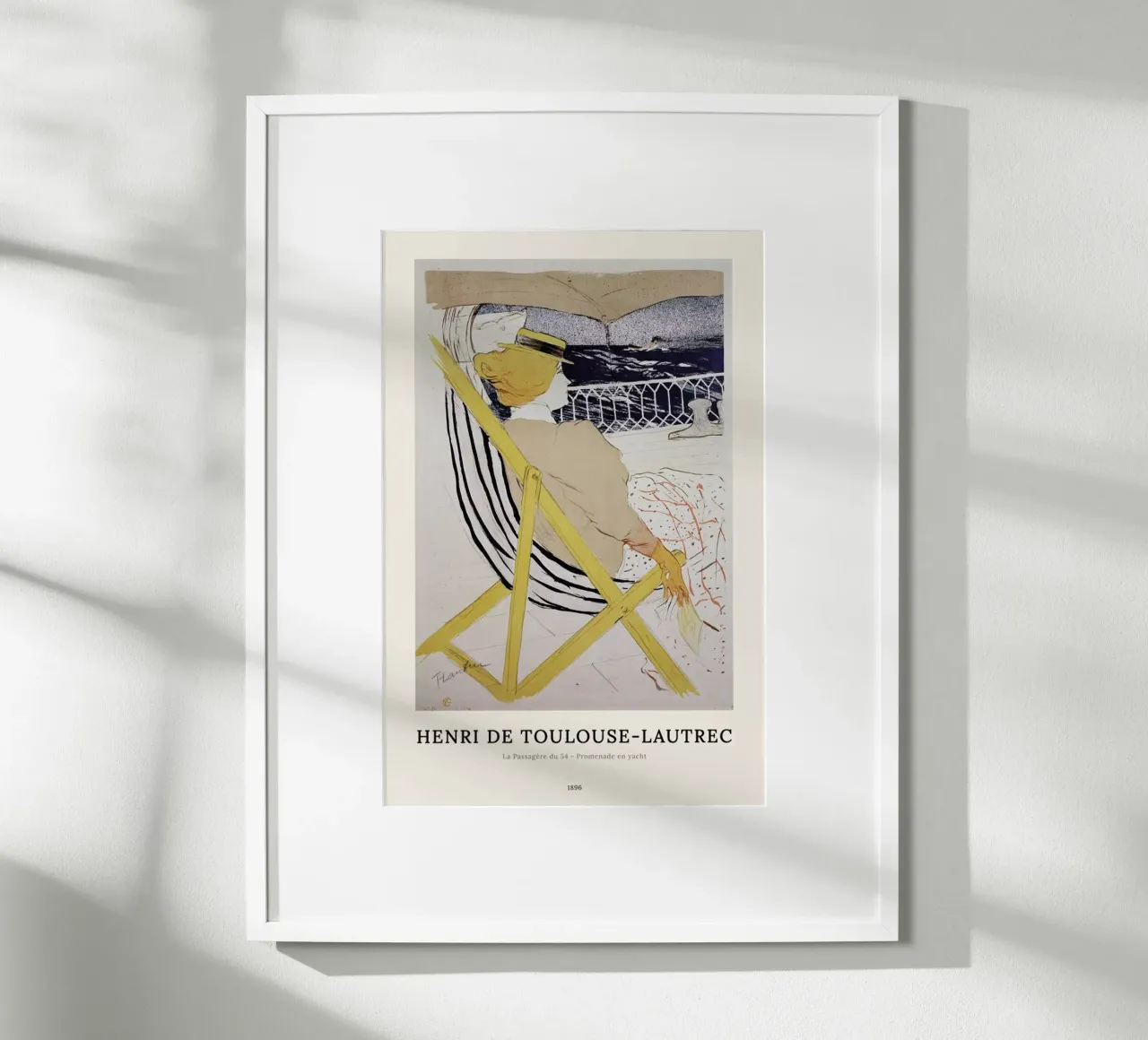 Henri de Toulouse-Lautrec - La Passagère du 54 poster con telaio in alluminio da ARTOTHEK