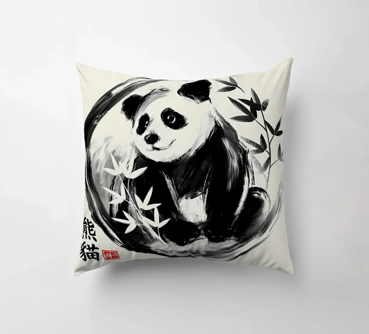 Panda sumie cuscino da James M Coyle
