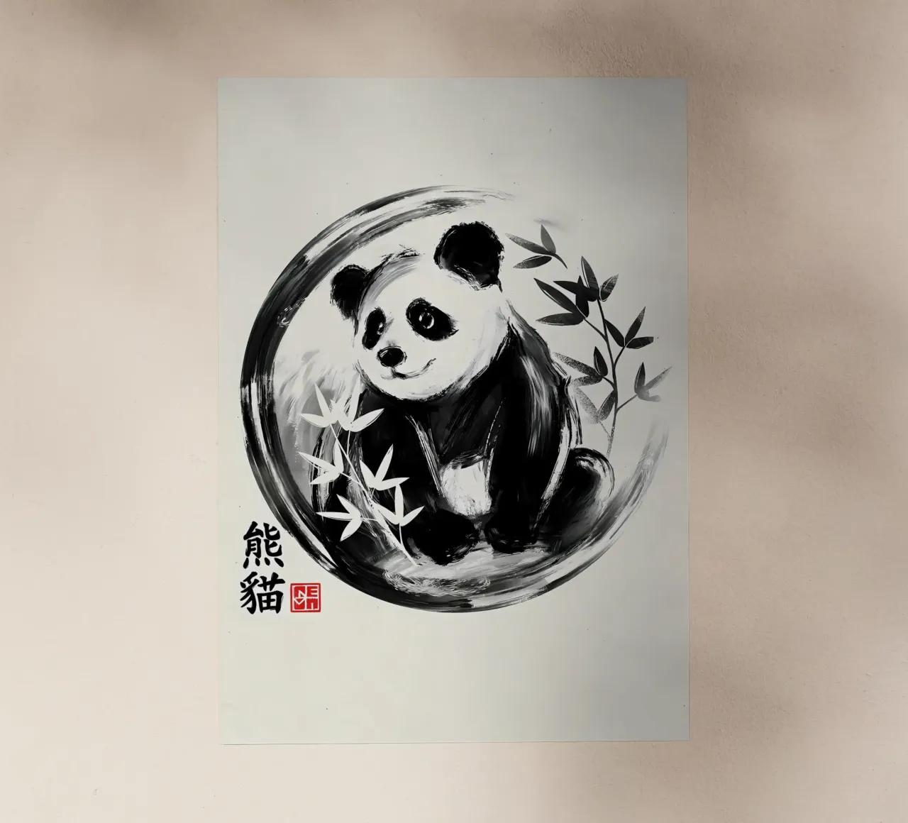 Panda sumie pellicola backlit da James M Coyle