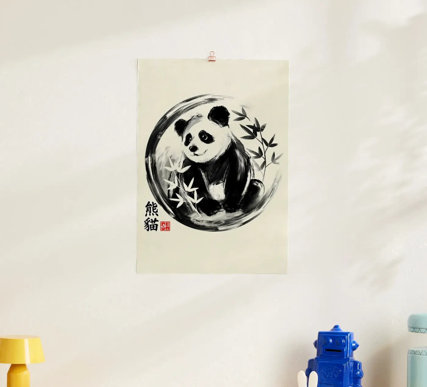 Panda sumie poster da James M Coyle