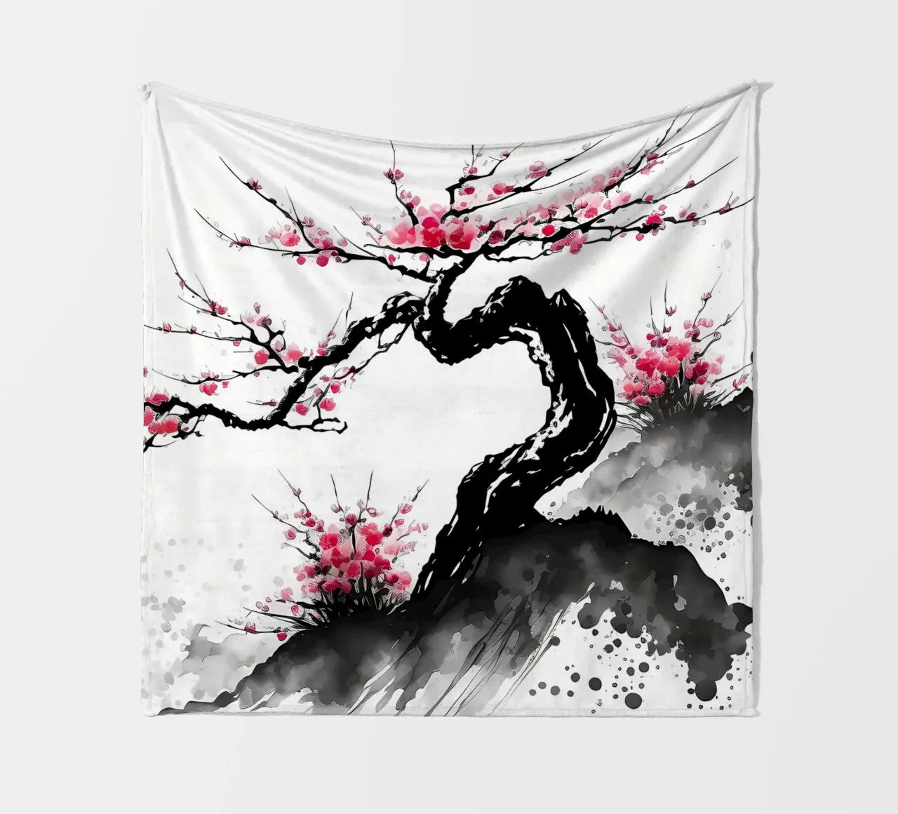 fiori di ciliegio giapponesi coperta in pile da Rebecca Clark Wyrick