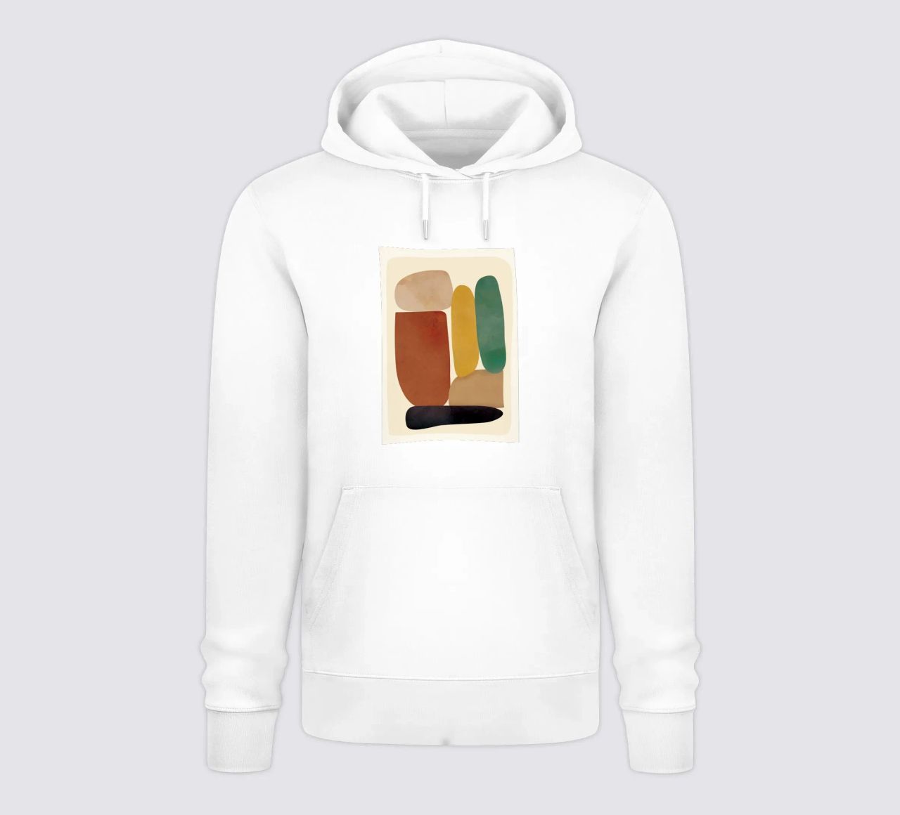 Abstract Minimal Shapes felpa con cappuccio da Flow Line
