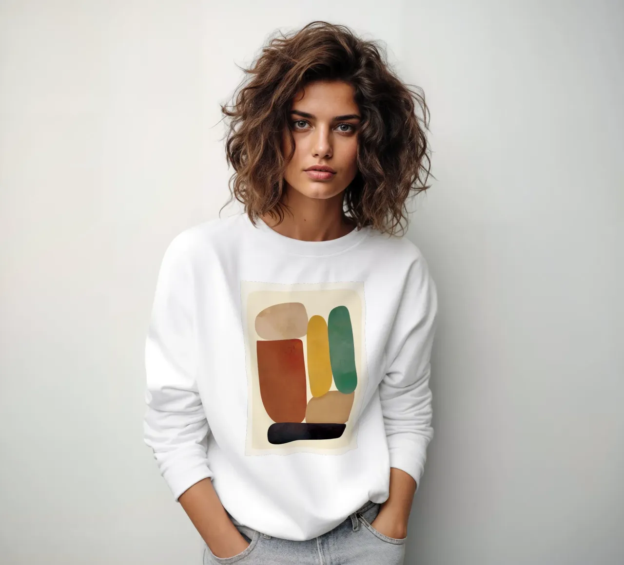 Abstract Minimal Shapes sweatshirt van Flow Line