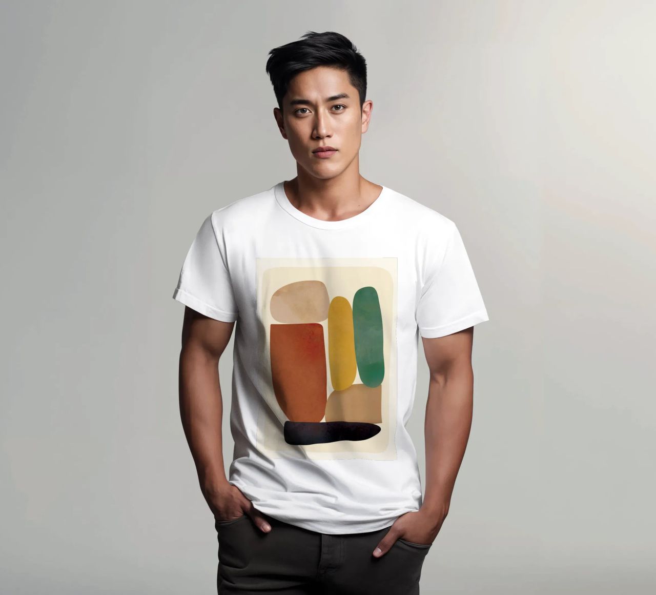 Abstract Minimal Shapes t-shirt da Flow Line
