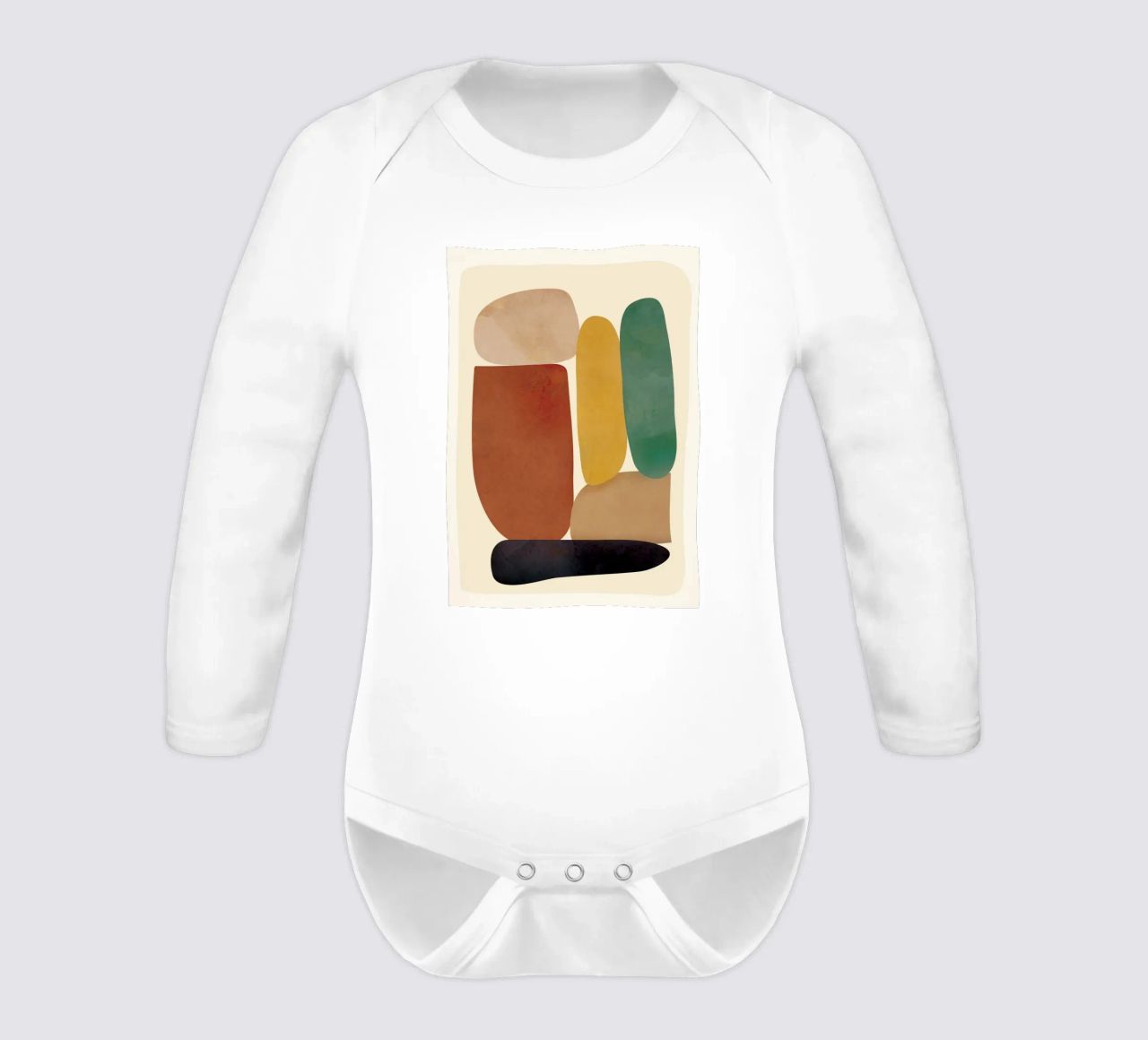 Abstract Minimal Shapes body neonato maniche lunghe da Flow Line