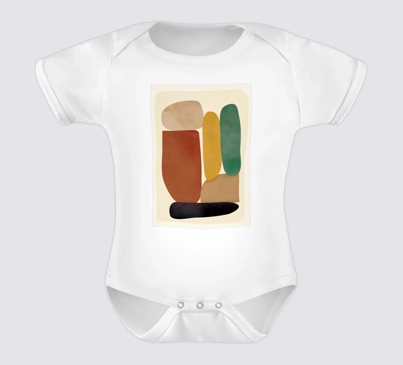 Abstract Minimal Shapes body neonato maniche corte da Flow Line